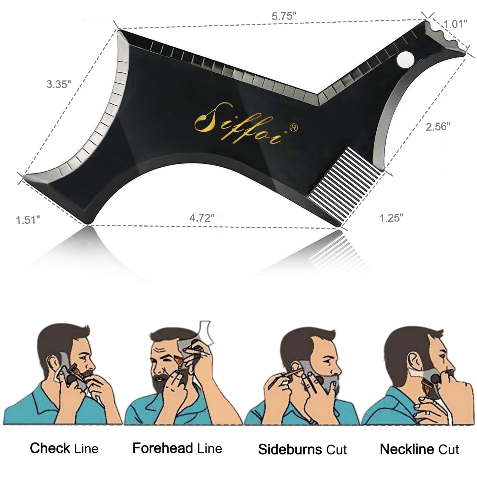 Amazon.com: Siffoi Men's Beard Shaping Styling Tool with Handmade